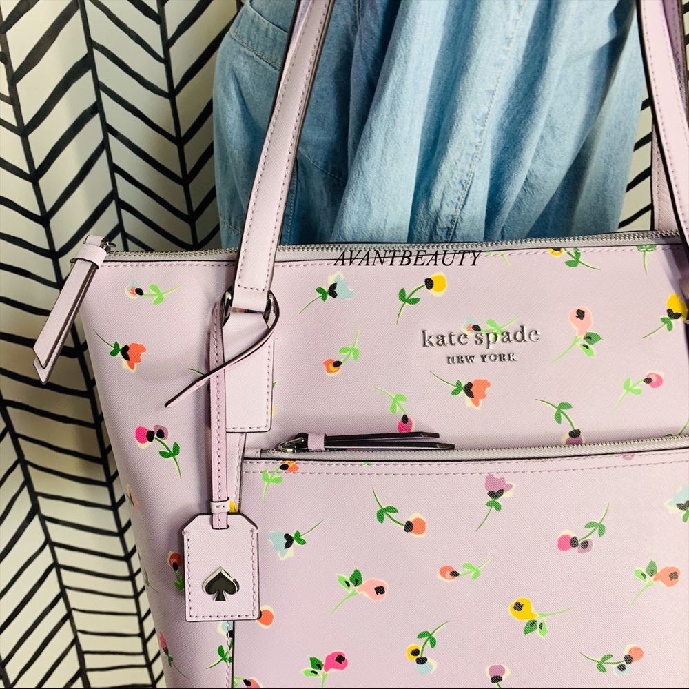 🔸 Wildflower ditsy Kate spade Cameron pocket tote - Picture 9 of 14
